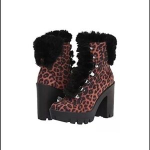 Jessica Simpson Mikah Faux-Fur Lining Combat Boot size 11 New with box no cover
